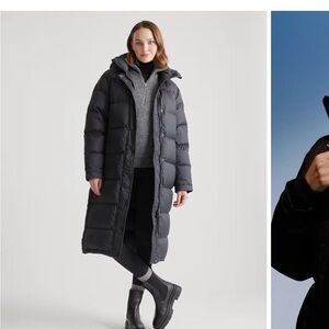 Quince Down Women's Long Black Puffer Jacket